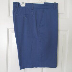 Bolle' Golf Mens Flat Front Blue Short Pant - Size 36W